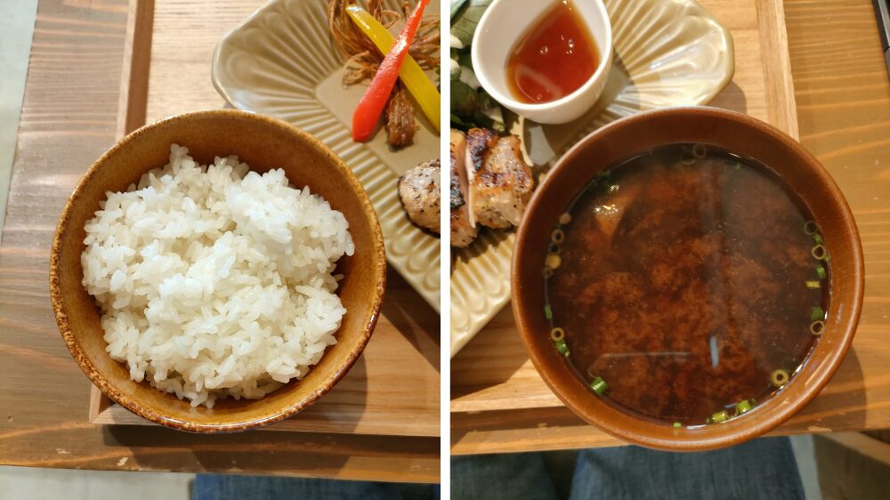 ライス大盛とおみそ汁
