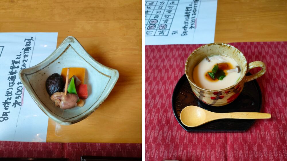 炊き合わせと茶碗蒸し