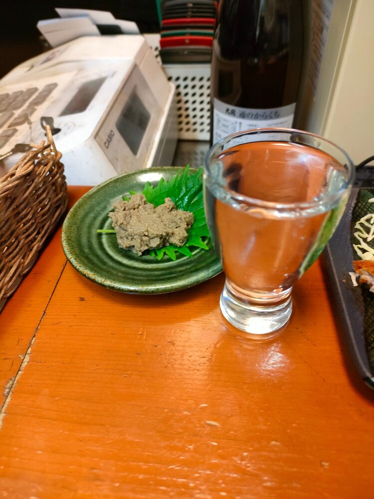 地酒とカニみそのセット