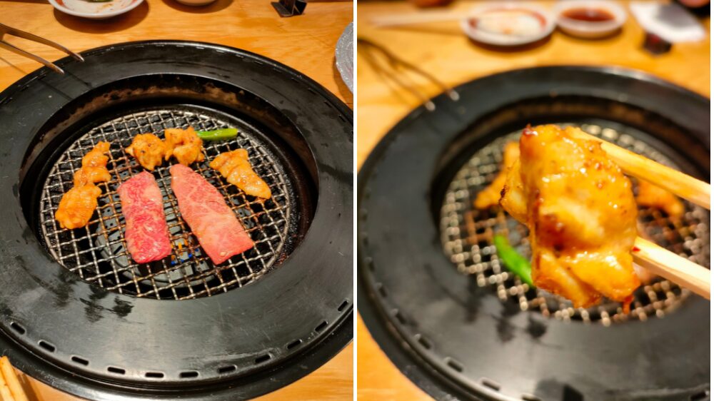 黒毛和牛カルビと上ミノ