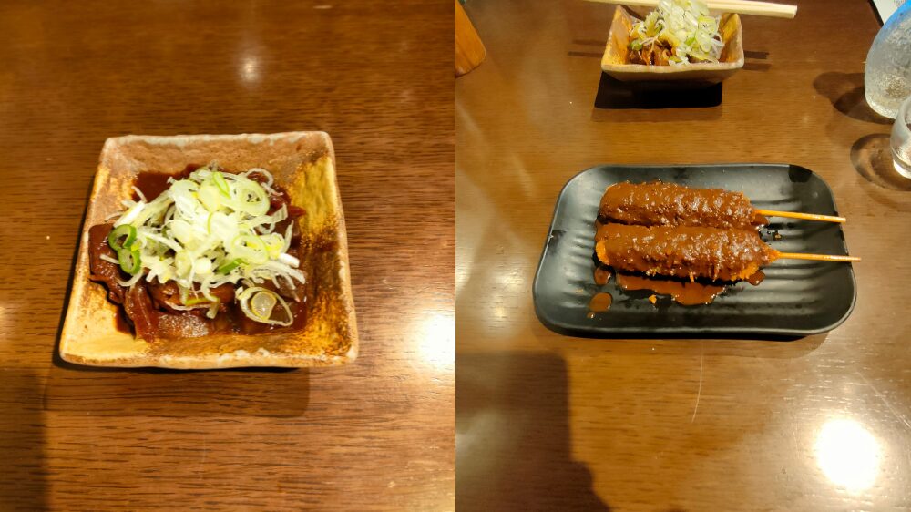 なかもどて煮、みそ串カツ