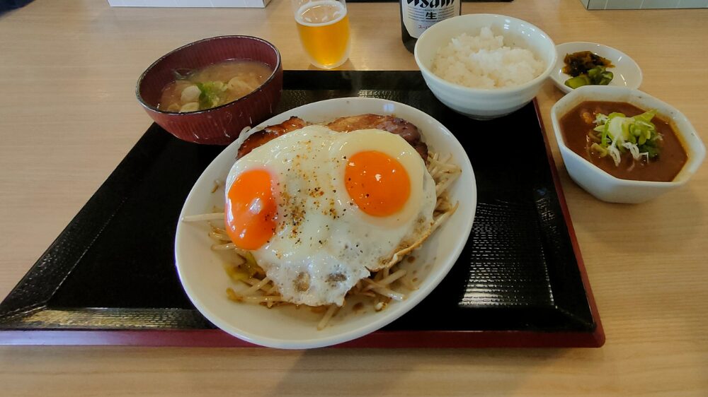 チャーシューエッグ定食2枚入り