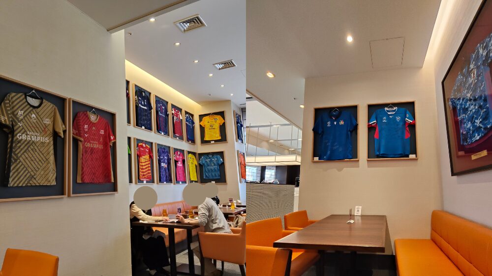 店内に飾られているユニフォーム