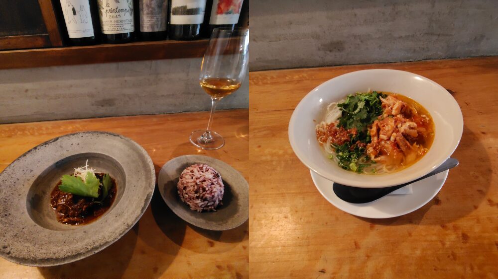 ゲーンハンレー（写真左）とカオソーイタイヤイ（写真右）