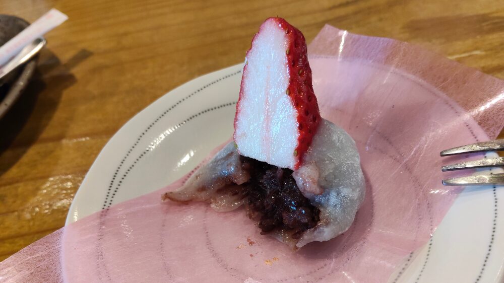 デザートのいちご大福