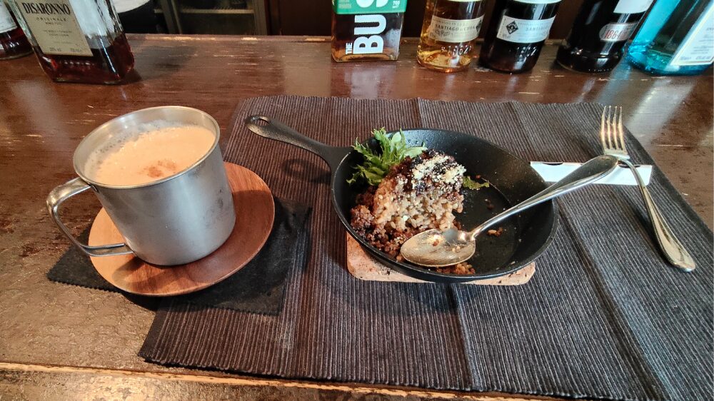 長芋と玄米の焼キーマカレーとカフェズペインキラー
